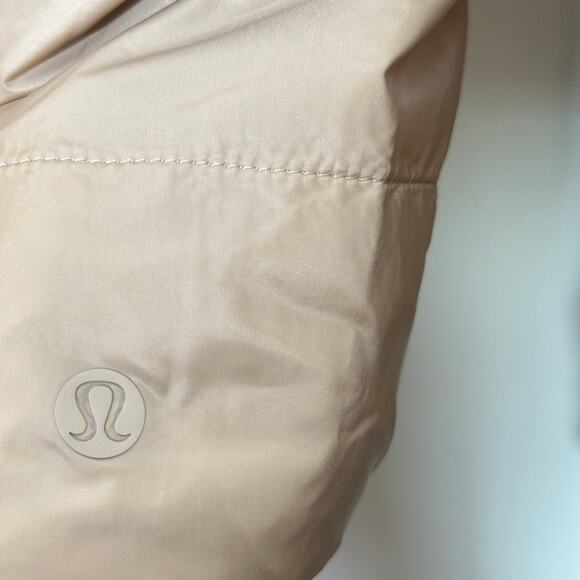 LULULEMON Non-Stop Bomber Jacket Trench Khaki Tan Sz 6 {YY24} - Picture 11 of 12